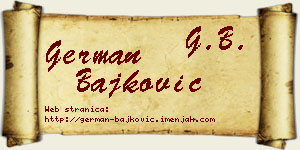 German Bajković vizit kartica